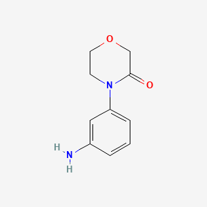 4-(3-Aminophenyl)morpholin-3-one chemical structure (CAS 1082495-22-4)