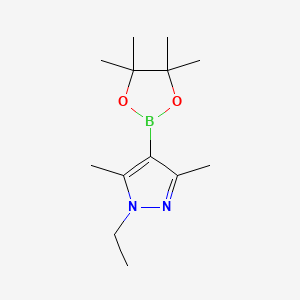 1-Ethyl-3,5-dimethyl-4-(4,4,5,5-tetramethyl-1,3,2-dioxaborolan-2-yl)-1H-pyrazole chemical structure (CAS 1082503-79-4)