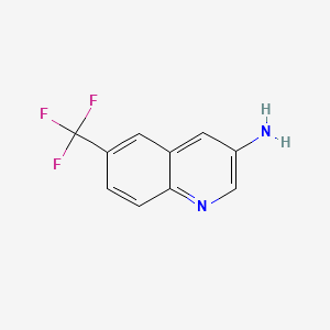 6-(Trifluoromethyl)quinolin-3-amine chemical structure (CAS 1082750-49-9)