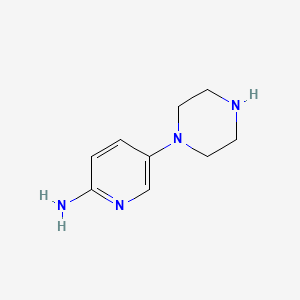 5-(Piperazin-1-yl)pyridin-2-amine chemical structure (CAS 1082876-26-3)