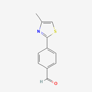 4-(4-Methylthiazol-2-yl)benzaldehyde chemical structure (CAS 1082943-06-3)