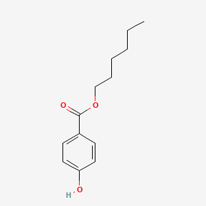 Hexyl 4-hydroxybenzoate chemical structure (CAS 1083-27-8)