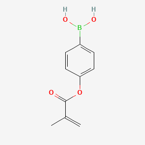 (4-(Methacryloyloxy)phenyl)boronic acid chemical structure (CAS 108305-42-6)