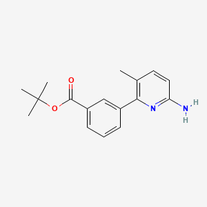 tert-Butyl 3-(6-amino-3-methylpyridin-2-yl)benzoate chemical structure (CAS 1083057-14-0)