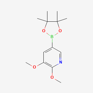 2,3-Dimethoxy-5-(4,4,5,5-tetramethyl-1,3,2-dioxaborolan-2-yl)pyridine chemical structure (CAS 1083168-92-6)