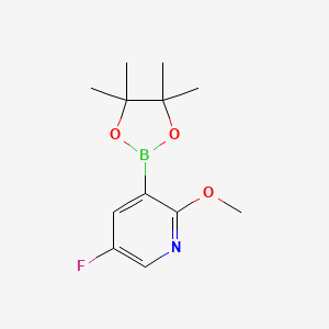 5-Fluoro-2-methoxy-3-(4,4,5,5-tetramethyl-1,3,2-dioxaborolan-2-yl)pyridine chemical structure (CAS 1083168-95-9)