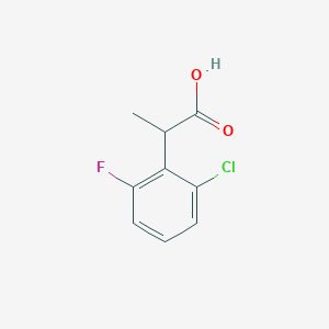 2-(2-Chloro-6-fluorophenyl)propanoic acid chemical structure (CAS 1083172-73-9)