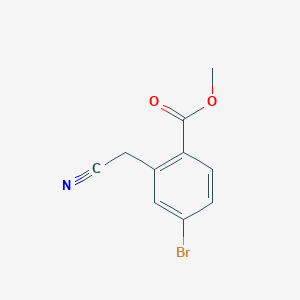 Methyl 4-bromo-2-(cyanomethyl)benzoate chemical structure (CAS 1083181-36-5)