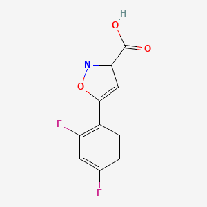 5-(2,4-Difluorophenyl)isoxazole-3-carboxylic acid chemical structure (CAS 1083224-23-0)