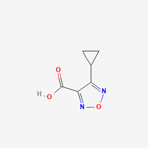 4-Cyclopropyl-1,2,5-oxadiazole-3-carboxylic acid chemical structure (CAS 1083246-26-7)