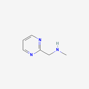 N-Methyl-1-(pyrimidin-2-yl)methanamine chemical structure (CAS 1083246-53-0)