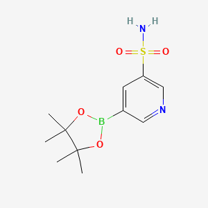 5-(4,4,5,5-Tetramethyl-1,3,2-dioxaborolan-2-yl)pyridine-3-sulfonamide chemical structure (CAS 1083326-26-4)