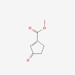 Methyl 3-oxocyclopent-1-enecarboxylate chemical structure (CAS 108384-35-6)