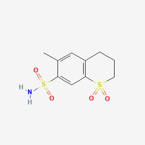 6-Methylthiochromane-7-sulfonamide 1,1-dioxide chemical structure (CAS 1084-65-7)