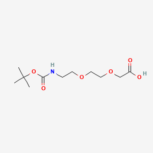 2,2-Dimethyl-4-oxo-3,8,11-trioxa-5-azatridecan-13-oic acid chemical structure (CAS 108466-89-3)