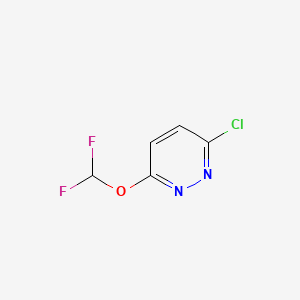 3-Chloro-6-(difluoromethoxy)pyridazine chemical structure (CAS 1084812-45-2)