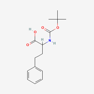 2-((tert-Butoxycarbonyl)amino)-4-phenylbutanoic acid chemical structure (CAS 108524-68-1)