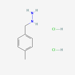 (4-Methylbenzyl)hydrazine dihydrochloride chemical structure (CAS 1085453-44-6)