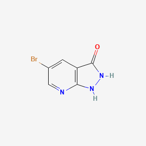 5-Bromo-1,2-dihydro-3H-pyrazolo[3,4-b]pyridin-3-one chemical structure (CAS 1086064-44-9)