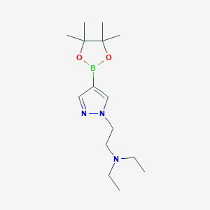 N,N-Diethyl-2-(4-(4,4,5,5-tetramethyl-1,3,2-dioxaborolan-2-yl)-1H-pyrazol-1-yl)ethanamine chemical structure (CAS 1086111-20-7)