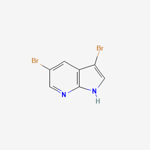 3,5-Dibromo-1H-pyrrolo[2,3-b]pyridine chemical structure (CAS 1086389-94-7)
