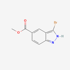 Methyl 3-bromo-1H-indazole-5-carboxylate chemical structure (CAS 1086391-06-1)