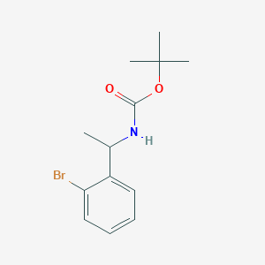 tert-Butyl (1-(2-bromophenyl)ethyl)carbamate chemical structure (CAS 1086391-99-2)