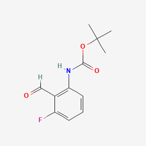 tert-Butyl (3-fluoro-2-formylphenyl)carbamate chemical structure (CAS 1086392-03-1)