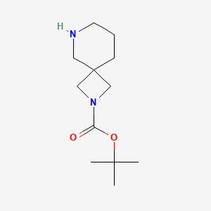 tert-Butyl 2,6-diazaspiro[3.5]nonane-2-carboxylate chemical structure (CAS 1086394-57-1)