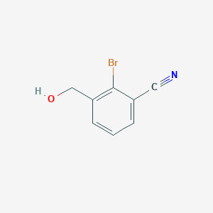 2-Bromo-3-(hydroxymethyl)benzonitrile chemical structure (CAS 1086429-88-0)