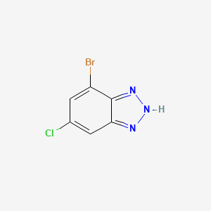7-Bromo-5-chloro-1H-benzo[d][1,2,3]triazole chemical structure (CAS 1086836-82-9)
