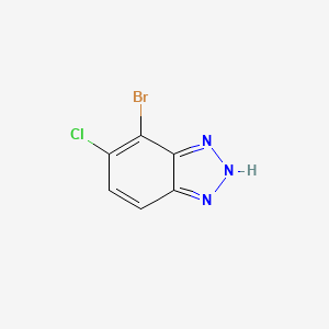 7-Bromo-6-chloro-1H-benzo[d][1,2,3]triazole chemical structure (CAS 1086837-01-5)