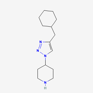 4-(4-(Cyclohexylmethyl)-1H-1,2,3-triazol-1-yl)piperidine chemical structure (CAS 1087471-79-1)