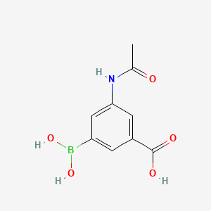 3-Acetamido-5-boronobenzoic acid chemical structure (CAS 108749-15-1)