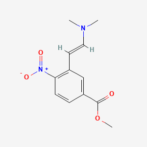 Methyl (E)-3-(2-(dimethylamino)vinyl)-4-nitrobenzoate chemical structure (CAS 108763-41-3)