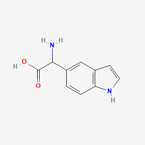 2-Amino-2-(1H-indol-5-yl)acetic acid chemical structure (CAS 108763-43-5)