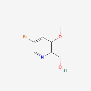 (5-Bromo-3-methoxypyridin-2-yl)methanol chemical structure (CAS 1087659-32-2)