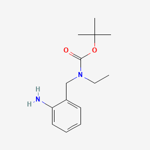 tert-Butyl (2-aminobenzyl)(ethyl)carbamate chemical structure (CAS 1087784-32-4)