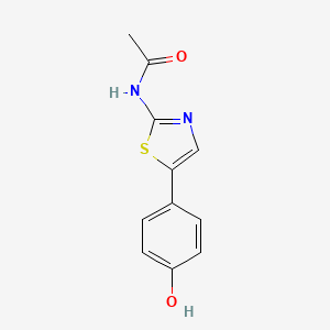 N-(5-(4-Hydroxyphenyl)thiazol-2-yl)acetamide chemical structure (CAS 1087792-46-8)