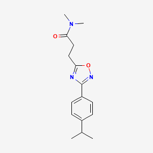 3-(3-(4-Isopropylphenyl)-1,2,4-oxadiazol-5-yl)-N,N-dimethylpropanamide chemical structure (CAS 1088151-65-8)