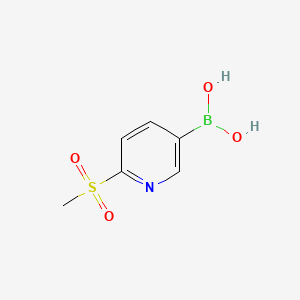 (6-(Methylsulfonyl)pyridin-3-yl)boronic acid chemical structure (CAS 1088496-41-6)