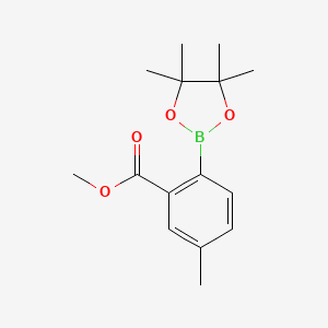 Methyl 5-methyl-2-(4,4,5,5-tetramethyl-1,3,2-dioxaborolan-2-yl)benzoate chemical structure (CAS 1088994-18-6)
