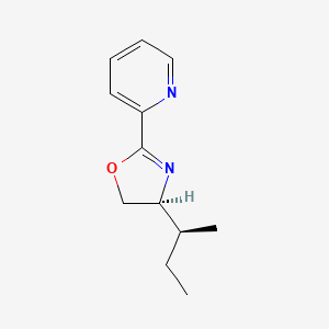 (S)-4-((S)-sec-Butyl)-2-(pyridin-2-yl)-4,5-dihydrooxazole chemical structure (CAS 108915-03-3)