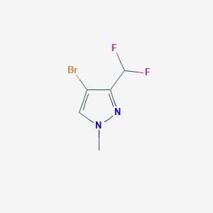 4-Bromo-3-(difluoromethyl)-1-methyl-1H-pyrazole chemical structure (CAS 1089212-38-3)