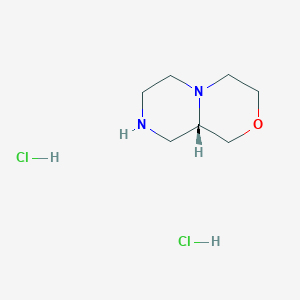 (S)-Octahydropyrazino[2,1-c][1,4]oxazine dihydrochloride chemical structure (CAS 1089280-14-7)