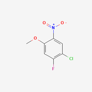 1-Chloro-2-fluoro-4-methoxy-5-nitrobenzene chemical structure (CAS 1089280-66-9)
