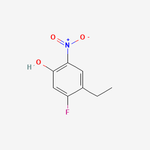4-Ethyl-5-fluoro-2-nitrophenol chemical structure (CAS 1089282-51-8)