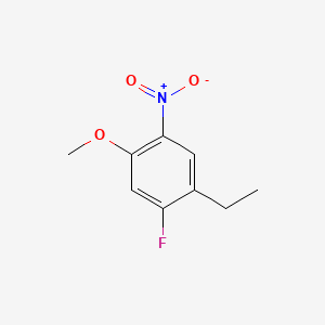 1-Ethyl-2-fluoro-4-methoxy-5-nitrobenzene chemical structure (CAS 1089282-52-9)