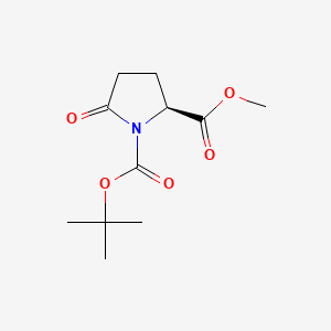 1-(tert-Butyl) 2-methyl (S)-5-oxopyrrolidine-1,2-dicarboxylate chemical structure (CAS 108963-96-8)