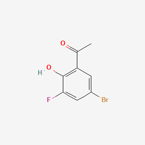 1-(5-Bromo-3-fluoro-2-hydroxyphenyl)ethan-1-one chemical structure (CAS 1089706-28-4)
